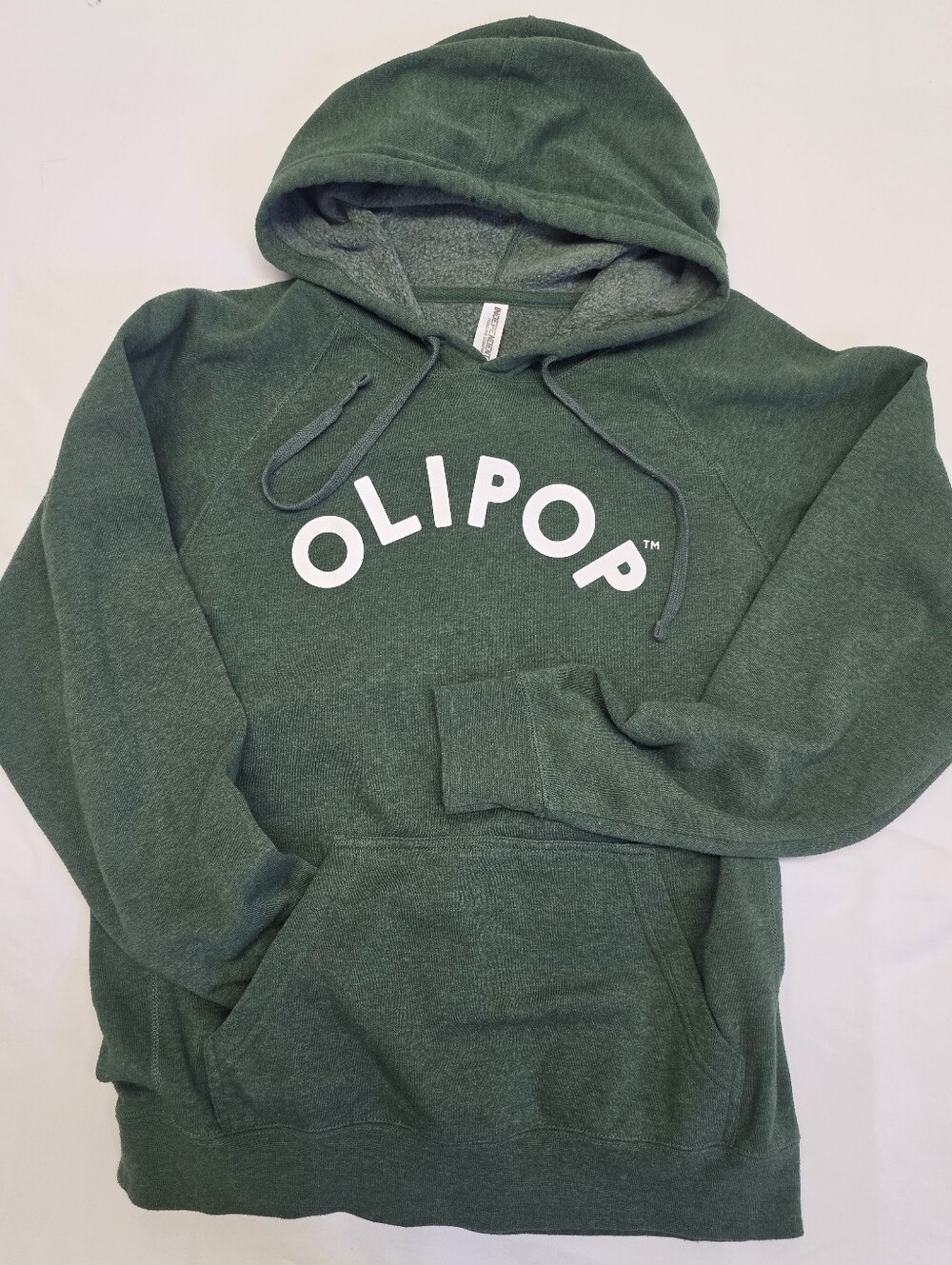 OLIPOP Men's Forest Green Crewneck Hoodie